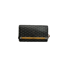 Goyard Monte Carlo Mini Case Goyardine Canvas Calfskin Black