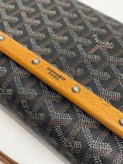 Goyard Monte Carlo Mini Case Goyardine Canvas Calfskin Black