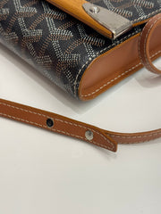 Goyard Monte Carlo Mini Case Goyardine Canvas Calfskin Black