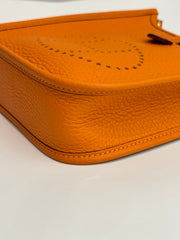 Hermes Mini Evelyne Clemence Orange STAMP B