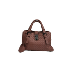 Bottega Veneta Mini Roma Bag Calfskin Dark Pink