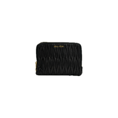 Miu Miu Matelasse Double Zip Nappa Black