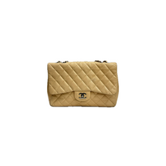 Chanel Jumbo Classic Double Flap Bag Lambskin Beige