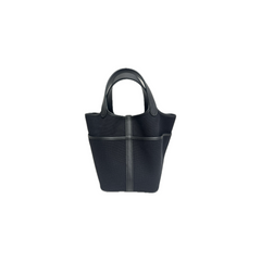 Hermes Picotin 18 Goeland Canvas/Swift Black STAMP U