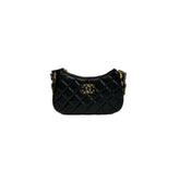 Chanel 19 Matelasse Hobo Bag Lambskin Black