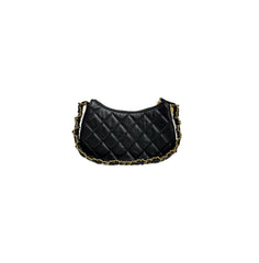 Chanel 19 Matelasse Hobo Bag Lambskin Black