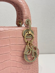 Dior Mini Lady Dior Alligator Mississippiensis Crystal Pink