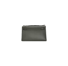 Hermes Kelly Pochette Swift Gris Meyer STAMP U