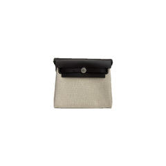 Hermes Mini Herbag Ecru-Beige/Ebene STAMP K