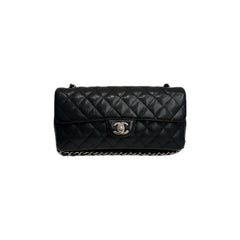 Chanel East West Flap Shoulder Bag Caviar Black