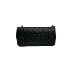 Chanel East West Flap Shoulder Bag Caviar Black