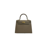 Hermes Kelly 25 Epsom Etoupe STAMP K