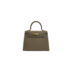 Hermes Kelly 25 Epsom Etoupe STAMP K