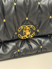 Chanel Large 19 Bag Lambskin Black (Microchip)