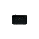 Chanel Long Vanity Case Caviar Black