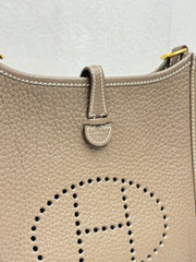 Hermes Mini Evelyne Clemence Etoupe STAMP U