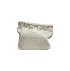 Chanel Medium 22 Bag Calfskin White (Microchip)