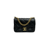 Chanel Small Flap Bag Lambskin Black (Mircrochip)