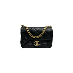 Chanel Small Flap Bag Lambskin Black (Mircrochip)