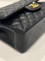 Chanel Small Classic Double Flap Bag Caviar Black (Microchip)