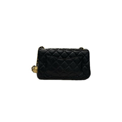 Chanel Pearl Crush Mini Rectangular Flap Bag Lambskin Black (Microchip)