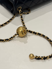 Chanel Pearl Crush Mini Rectangular Flap Bag Lambskin Black (Microchip)