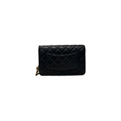Chanel Pearl Crush Wallet On Chain Lambskin Black (Microchip)