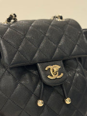 Chanel Mini Urban Spirit Backpack Caviar Black (Microchip)