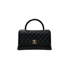 Chanel Medium Coco Handle Caviar Black (Microchip)
