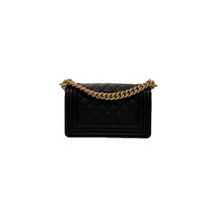 Chanel Small Boy Bag Caviar Black (Microchip)