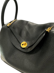 Hermes Lindy 30 Clemence Black STAMP C