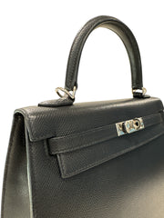 Hermes Kelly 25 Epsom Black STAMP D