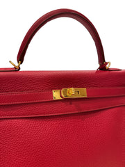Hermes Kelly 32 Togo Rouge Casaque SQUARE R