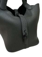 Hermes Picotin 18 Clemence Noir STAMP U