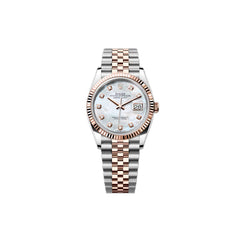 Rolex Datejust 36mm White mother-of-pearl set with diamonds