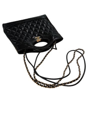 Chanel Mini 31 Clutch Shiny Lambskin Black (Microchip)