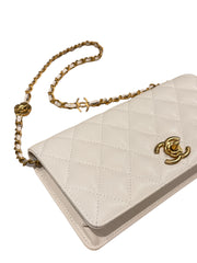 Chanel Camilla Cluth with Chain White Caviar