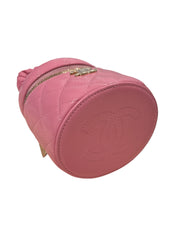 Chanel Top Handle Vanity Case Lambskin Pink