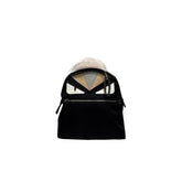 Fendi Monster Backpack in Black with Fur