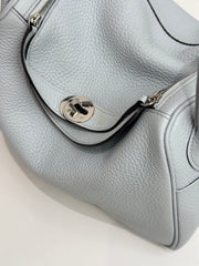 Hermes Lindy 26 Clemence Blue Pal STAMP T