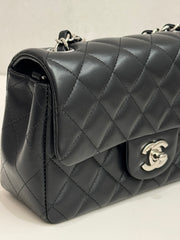 Chanel Mini Rectangular Classic Flap Bag Lambskin Black