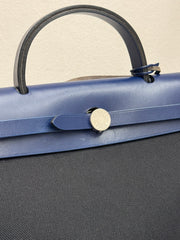 Hermes Herbag 31 Navy / Black STAMP T