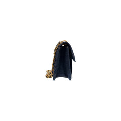 Chanel Square Flap Blue Denim Antique Gold Hardware