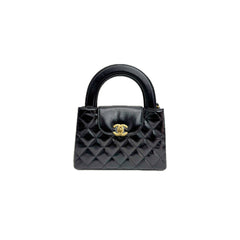 Chanel Mini Kelly Shopping Tote Bag Calfskin Black (Microchip)