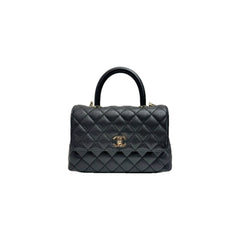 Chanel Small Coco Handle Caviar Black (Microchip)