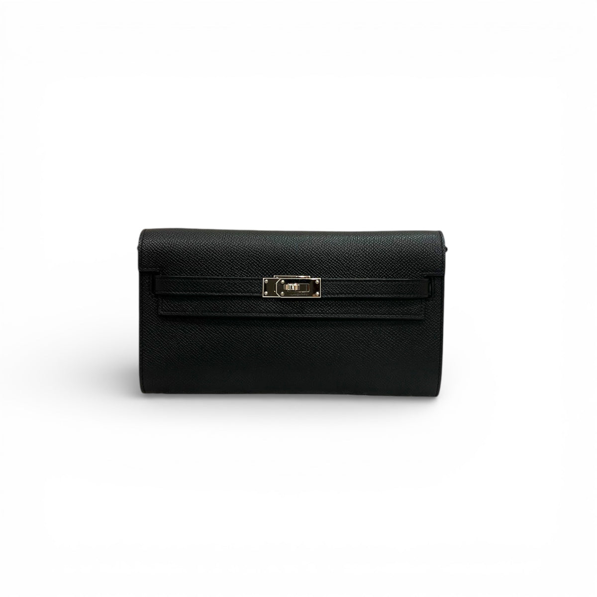 Hermes Kelly To Go Black Epsom SHW STAMP W
