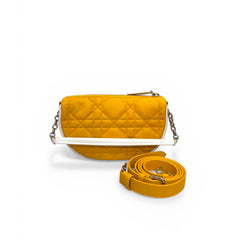 Dior Small Vibe Zip Bowling Bag Lambskin Yellow