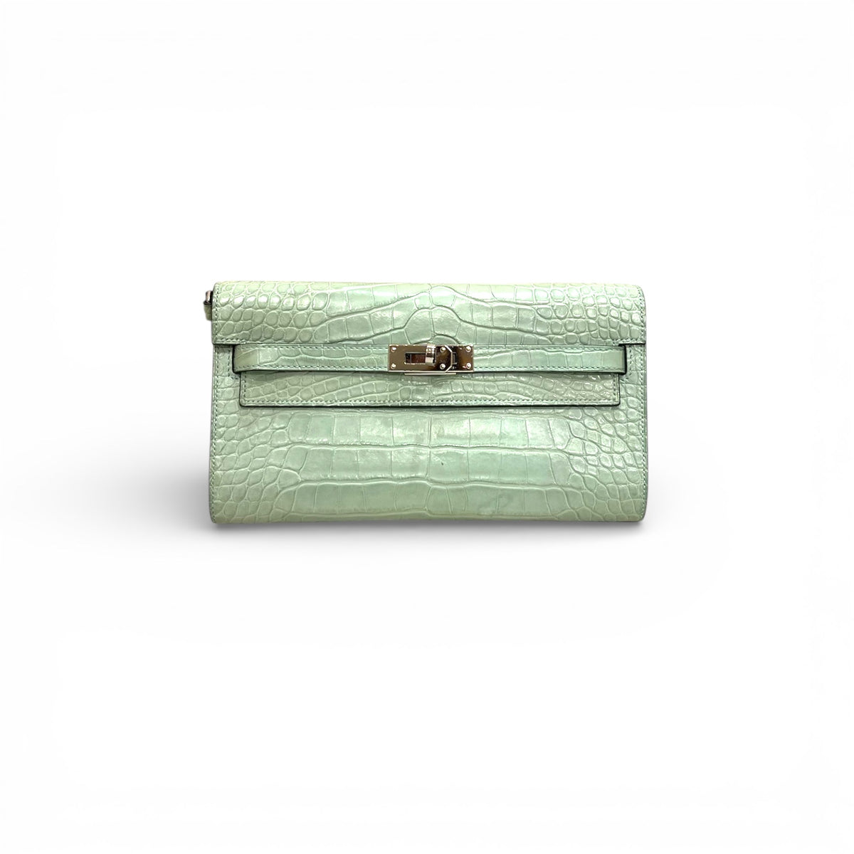 Hermes Kelly To Go Alligator Menthe Stamp U