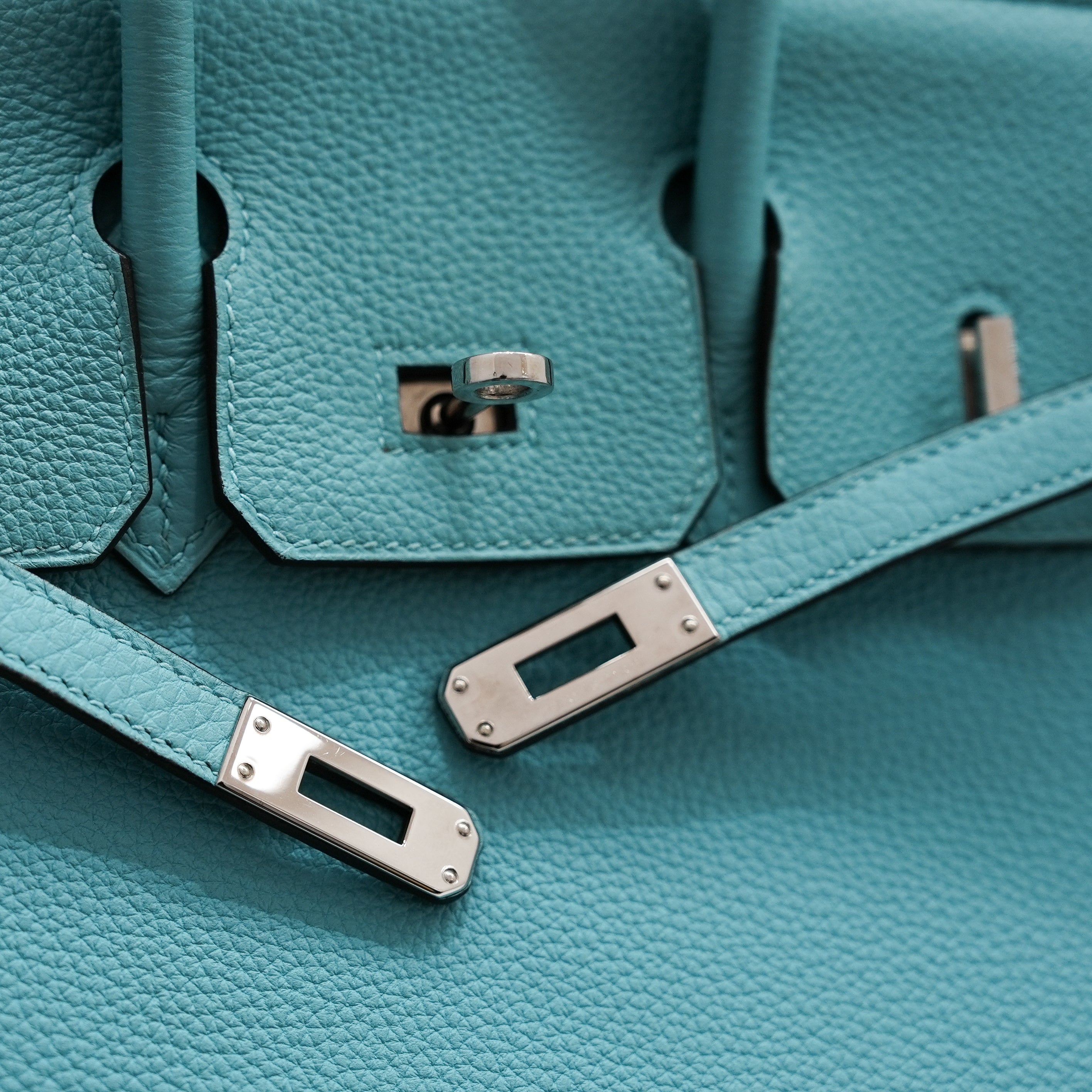Hermès Birkin 25 Togo Blue Atoll STAMP T