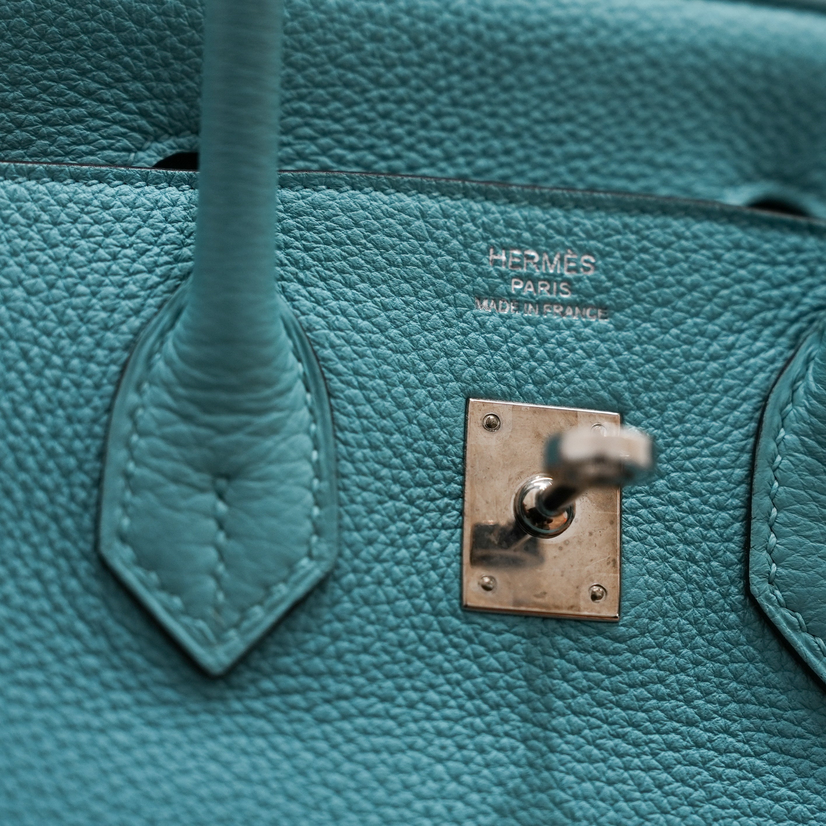 Hermès Birkin 25 Togo Blue Atoll STAMP T